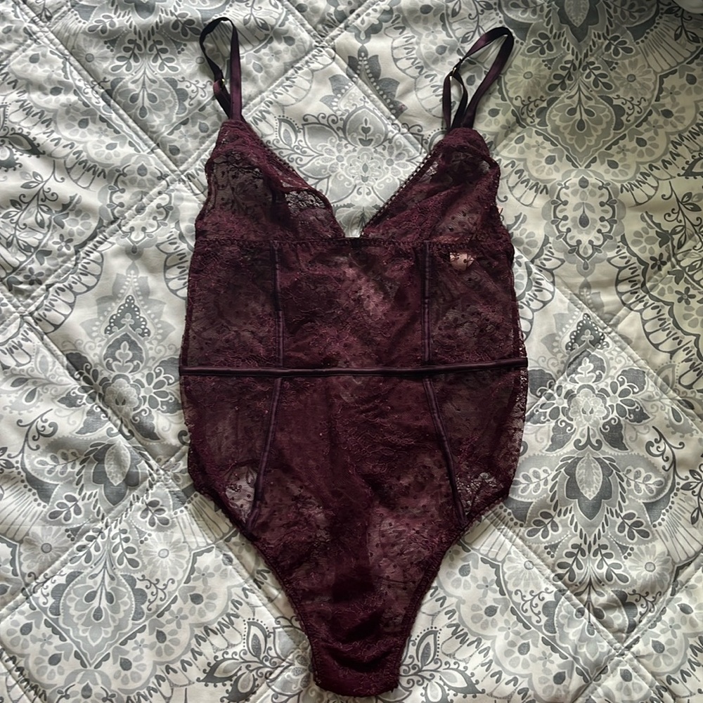 Victoria’s Secret one-piece lingerie maroon/wine small